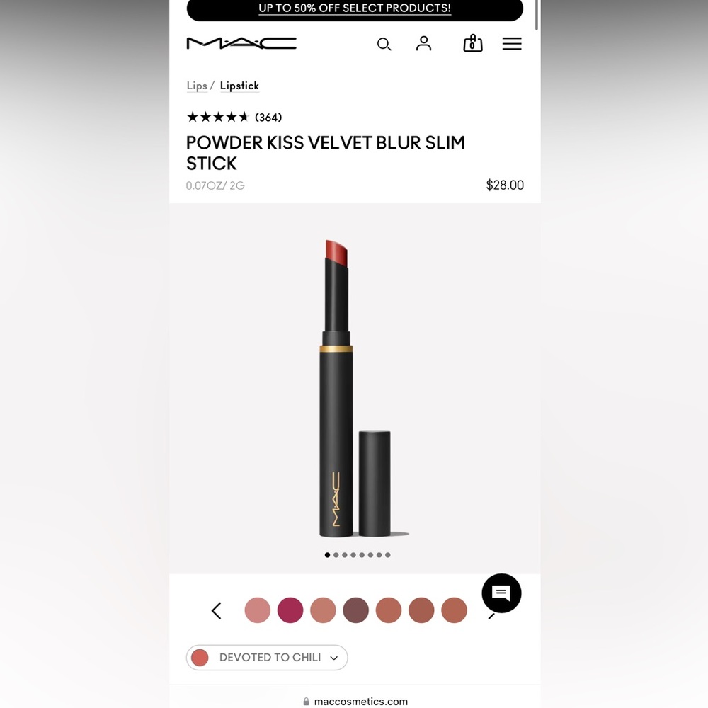 MAC POWDER KISS VELVET BLUR SLIM STICK